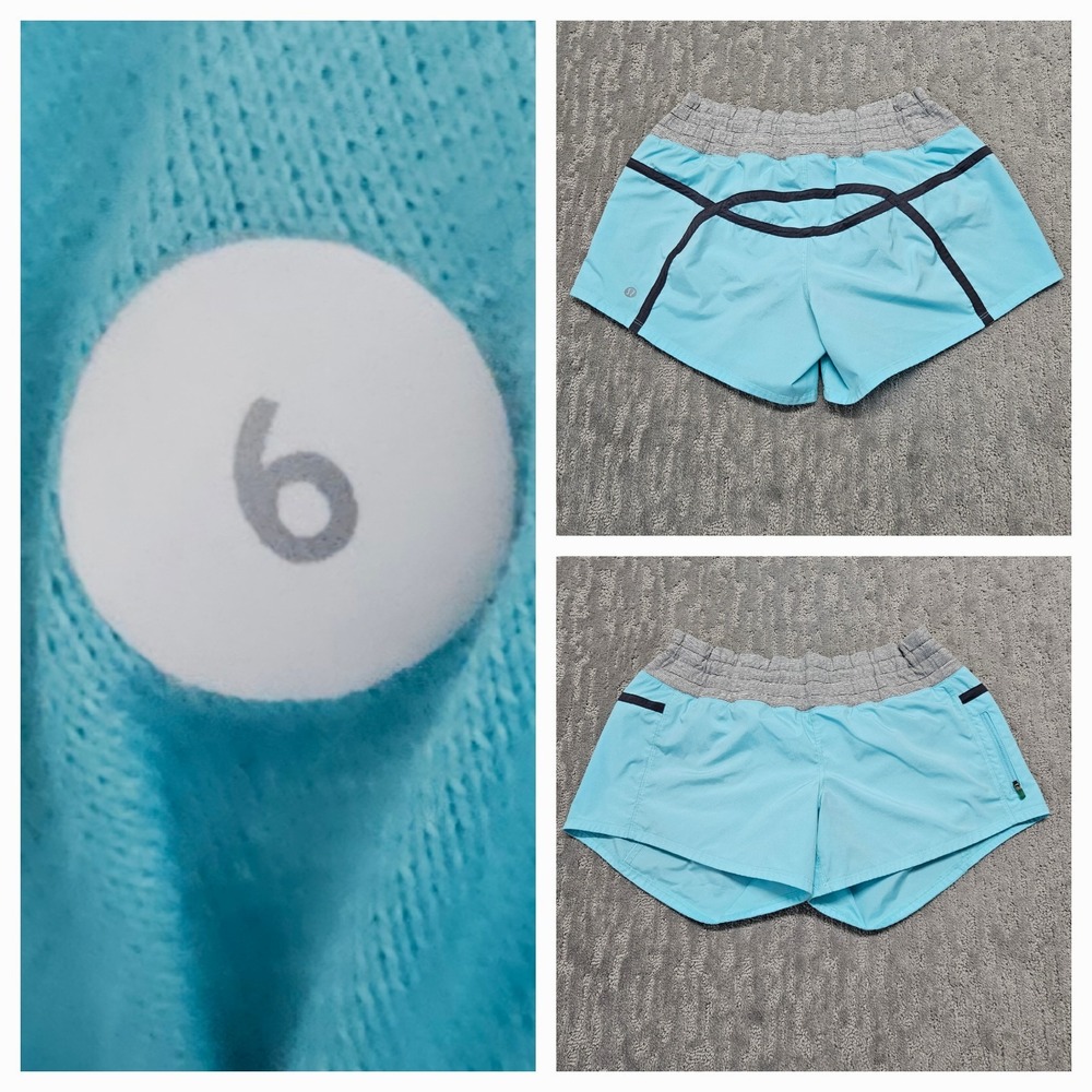 Lululemon Tracker‎ Short  4" Blue  Womens Sz. 6